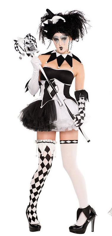 F1560 Tricksterina Jester Sexy Clown Costume